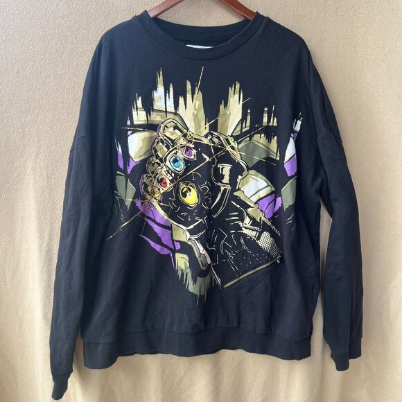 Disney Parks Thanos Infinity Gauntlet Pullover Sweatshirt Adult 2XL Preowned - Picture 1 of 9